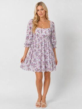 Juliana’s Boutique NWT Floral Babydoll Mini Dress Cottagecore Fairycore S